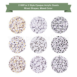 Perle acriliche bianche opache&nbsp;MACR-CD0001-02