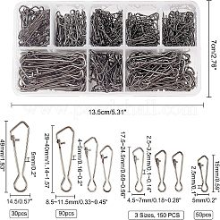 400 pz 8 connettori da pesca in acciaio inossidabile 201 stile cambio rapido blocco di sicurezza&nbsp;FIND-FH0001-86