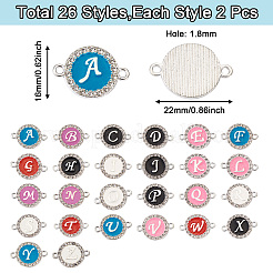 52 Stück 26 Stil Legierungs-Emaille-Verbindungsstücke&nbsp;ENAM-YS0001-07