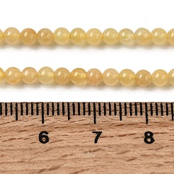 Natürlichen Topas Jade Perlen Stränge&nbsp;G-Z116-A11-3mm