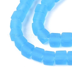 Hebras de cuentas de vidrio esmerilado transparente&nbsp;GLAA-N072-01A-A12