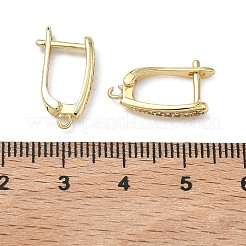 Messing Micro Pave klare Zirkonia Creolen Zubehör&nbsp;KK-H256-06G