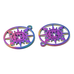 Pendentifs en acier inoxydable 304 avec placage ionique (IP)&nbsp;STAS-L020-009RC