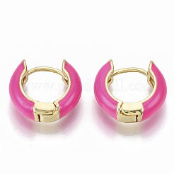 Messing huggie Creolen&nbsp;EJEW-S209-01
