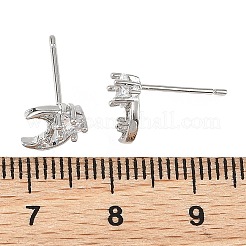 Boucles d'oreilles puces en laiton Shegrace serties de micro-pavés de zircone cubique&nbsp;XGRQ4N495-709P