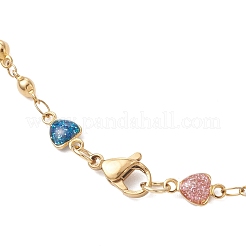 Collane a catena con maglie a cuore colorate in acciaio inossidabile 304 per donna&nbsp;NJEW-JN05899