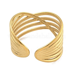 Bague ouverte en acier inoxydable 304 pour femme&nbsp;RJEW-U014-11G