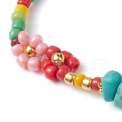 Set di braccialetti con perline miste naturali e sintetiche da 3 pezzi&nbsp;BJEW-JB10174