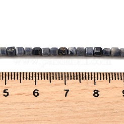 Filamenti di perline naturali zaffiri&nbsp;G-G259-B04-3x3mm