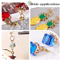32 Stück 4 Stil 304 Edelstahl Kunststoff Ohrclips&nbsp;STAS-DC0001-35