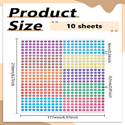 10 Blatt Papier-Punkt-Klebeetiketten&nbsp;STIC-LP0001-14
