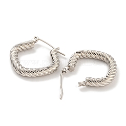 Creolen aus Edelstahl 202 mit Twist&nbsp;EJEW-H003-27P