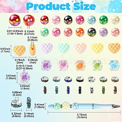 Kit fai da te di penne in plastica con perline&nbsp;DIY-YW0017-52