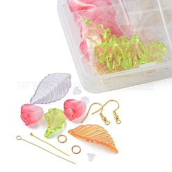 Kit de fabrication de boucles d'oreilles tulipe bricolage&nbsp;DIY-FS0004-16