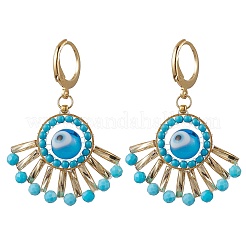 Orecchini leberback fatti a mano con malocchio in lume&nbsp;EJEW-MZ00352-05