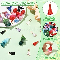 24 pièce 12 styles de décorations de pendentifs à pompons en polycoton (polyester coton)&nbsp;FIND-YW0012-77