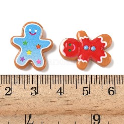 Lebkuchenmann Weihnachtsmotiv undurchsichtige Harzperlen&nbsp;RESI-B037-01