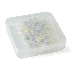 12 Stück 2-Farben-Rack-Plating-Legierung-Strass-Anhänger&nbsp;FIND-FS0003-70