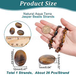 1 filo di perline di occhio di tigre naturale&nbsp;G-NB0004-22
