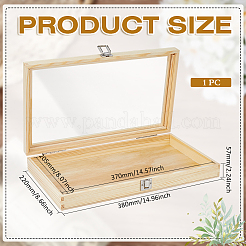 Vitrines à bijoux en bois avec couvercle transparent&nbsp;AJEW-WH0696-753B