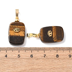 Pendentifs en œil de tigre naturel&nbsp;G-G461-05G-06