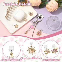 5 Stück Handyhalterung aus Eisen & staubdichte PVC-Stecker für Mobiltelefone&nbsp;HJEW-SW00460