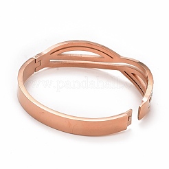 Brazalete con bisagras infinitas de rhinestone de cristal&nbsp;BJEW-G648-03RG