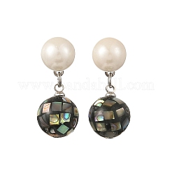 Pendientes de botón de acero inoxidable 304&nbsp;EJEW-JE07438-02
