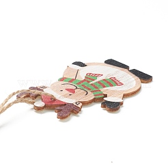 Tema navideño madera grandes decoraciones colgantes&nbsp;HJEW-F010-05