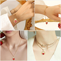 6 pz 3 stili pendenti in ottone smaltato&nbsp;KK-BBC0019-86