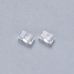Perles de rocaille en verre transparent à 2 trou fgb&nbsp;X-SEED-S031-M-001