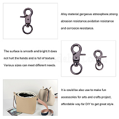 Zinklegierung Schwenkkarabiner Spangen&nbsp;PALLOY-PH0012-69B