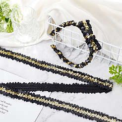 Glitzernde elastische Kunststoffperlen mit Pailletten&nbsp;OCOR-WH0047-80