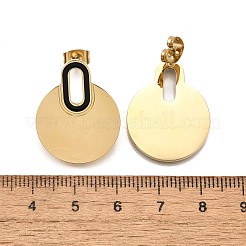 Boucles d'oreilles à tige en acier inoxydable 304&nbsp;LS-EJEW-Q030-01G-A