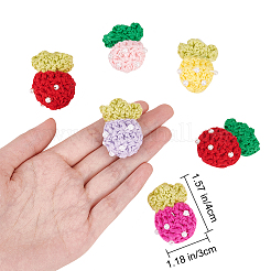 12 Stück 6 Farben handgehäkeltes Wollornament-Zubehör&nbsp;DIY-DR0001-09