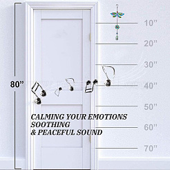 Carillon éolien papillon en fer avec cloche&nbsp;HJEW-WH20003-23B