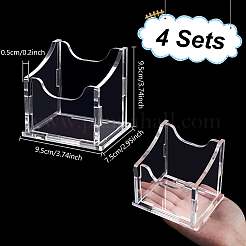 4 porte-cartes de visite en acrylique&nbsp;AJEW-NB0008-87