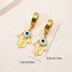 Boucles d'oreilles pendantes créoles en acier inoxydable 304 pour femmes&nbsp;UE5978