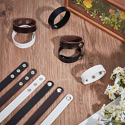 18 Stück 3 Farben PU-Leder-Schnapparmbänder für Damen und Herren&nbsp;BJEW-CY0001-12