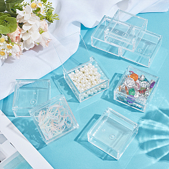 Transparente Verpackungsboxen aus Acryl mit Klappdeckel&nbsp;CON-WH0085-122A
