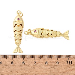 Porte micro ouvrent pendentifs zircone cubique en laiton de placage&nbsp;X-KK-M309-38D-G