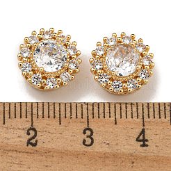 Perline zirconi micro pave  in ottone&nbsp;KK-U037-06G-01