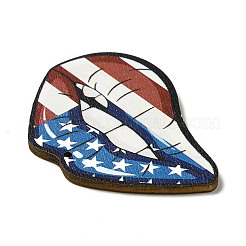 Große Anhänger aus Espenholz mit einseitig bedrucktem Thema der amerikanischen Flagge&nbsp;WOOD-G014-10