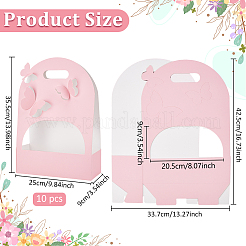 Scatole floreali di carta a forma di farfalla&nbsp;CON-WH0001-62B-01