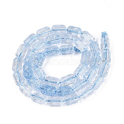 Fili di perline di vetro trasparenti screpolate&nbsp;GLAA-N068-05A-03