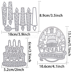 Geburtstagskerzen- und Kuchenrahmen-Metallstanzschablonen&nbsp;DIY-GF0001-17