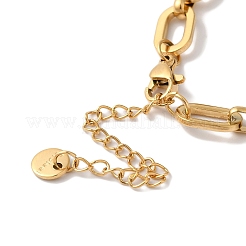 Bracciale in acciaio inossidabile 304 con micro pavé di zirconi cubici per donna&nbsp;BJEW-C070-03B-G