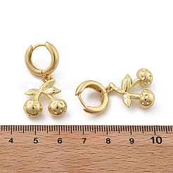 Creolen aus Messing mit Kirschen&nbsp;EJEW-R016-04P