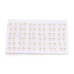 Ohrstecker aus Messing und Naturperlen&nbsp;PEAR-N020-WX06