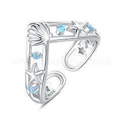 925 Manschettenringe aus Sterlingsilber mit Mikropavé-Zirkonia&nbsp;WG63758-01